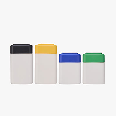 Square Plastic Pill Bottle, Clear Empty Medicine Bottles with Caps, Prescription Pill Containers for Solid Powder Medication, Vitamin, Tablet, Candy