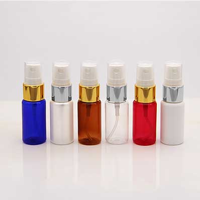 Empty colored 100ml plastic cosmetic spray bottles bulk sale