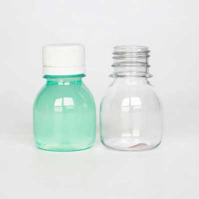 Food grade 2oz small shot bottles with lids, wholesale plastic ginger shot bottles with caps, 60ml mini liquor bottles, mini travel bottles for juice whiskey milk