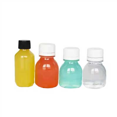 Food grade 2oz small shot bottles with lids, wholesale plastic ginger shot bottles with caps, 60ml mini liquor bottles, mini travel bottles for juice whiskey milk