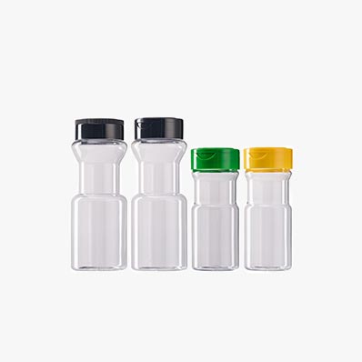 Unique design plastic spice jar, Seasoning Containers with shaker Lids, Empty Storage Spice Containers for Spice,Powders,herb