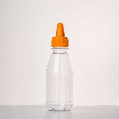 Factory price custom clear 5oz plastic hot sauce bottles with twist top caps