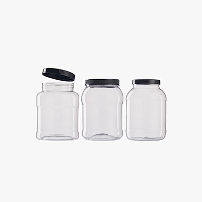Large Plastic Storage Jars with Lids, Clear Kitchen Storage Containers Square/round Plastic Food Jar for Dry Food, Candy, Snack