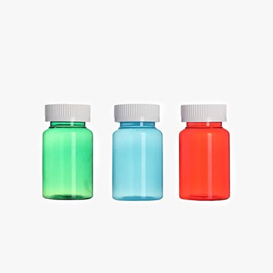 Wholesale colored 120ml plastic packer bottles with caps for pills