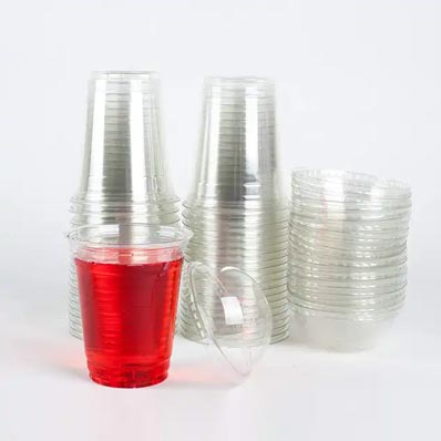 Food grade clear 16oz one time plastic parfait cups with dome lids for takeaway food