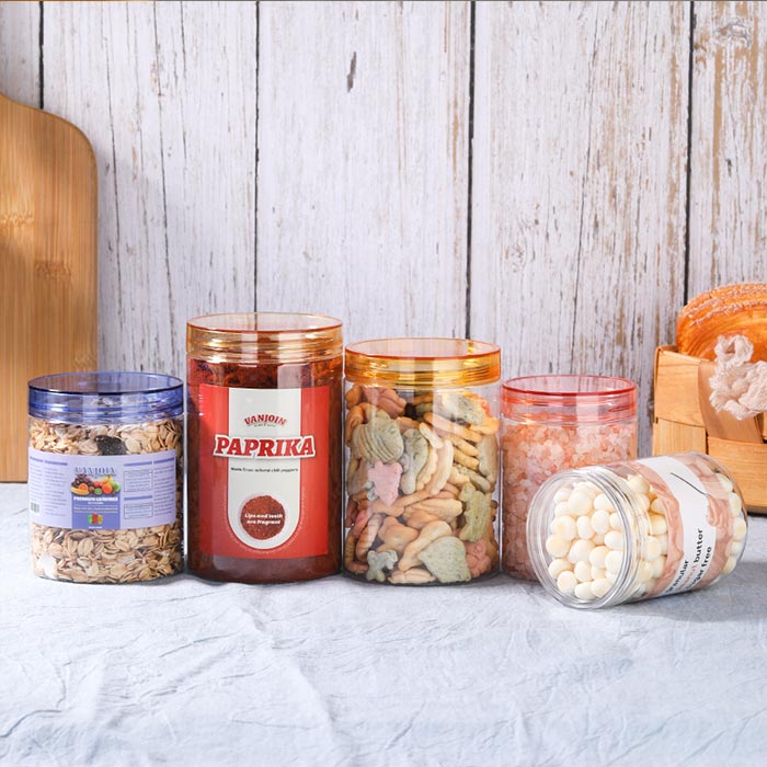 Plastic food Jars with Lids, 16 oz Plastic Containers with Lids Clear Airtight Container Storage Jar for Dry Food Peanut Butter Honey Jam Cosmetics Plastic food Jars with Lids, 16 oz Plastic Containers with Lids Clear Airtight Container Storage Jar for Dry Food Peanut Butter Honey Jam Cosmetics