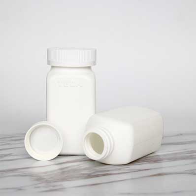 Factory price child proof square plastic pharmaceutical bottles with flip top caps