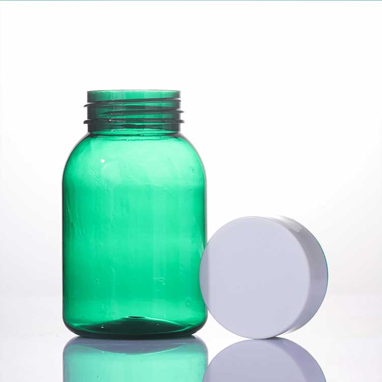 Wholesale green 130ml supplement organizer bottle plastic pharmacy pill bottles with liner and caps