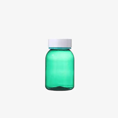 Wholesale green 130ml supplement organizer bottle plastic pharmacy pill bottles with liner and caps