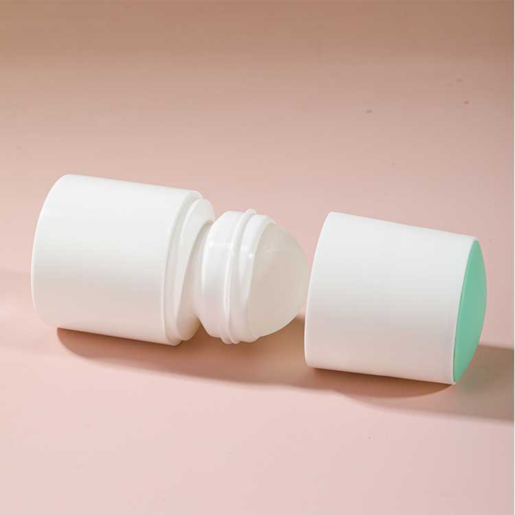 Factory price cylinder reusable 50ml plastic roll on deodorant bottles bulk for DIY Deodorants Essential Oils and Fragrances