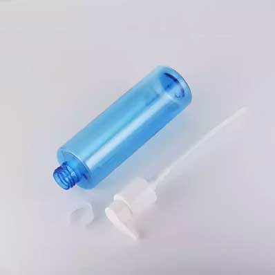 Wholesale flat shoulder cosmetic PET 250ml plastic skincare bottles for personal care