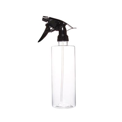 Best selling clear/black square should 500ml plastic trigger spray bottles