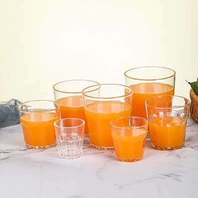 Cusomized reusable clear plastic drinking glasses 40ml/100ml/250ml plastic tumbler cups