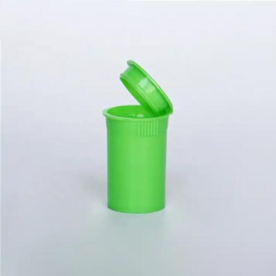 Empty small airtight 10/20/30ml clear plastic vial with pop cap for pills