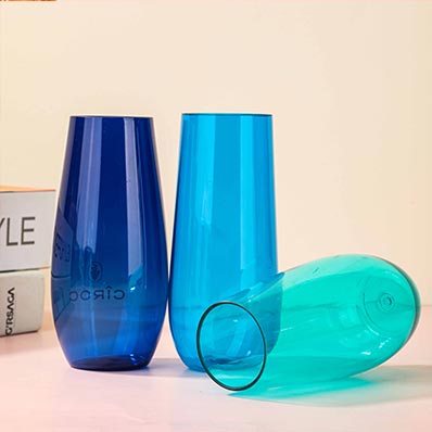 Colored 300ml/330ml plastic drink mug portable water cup for tea wine tequila champagne beer