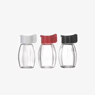 Unique design custom label small 40ml travelling size glass salt pepper jar with shaker lid