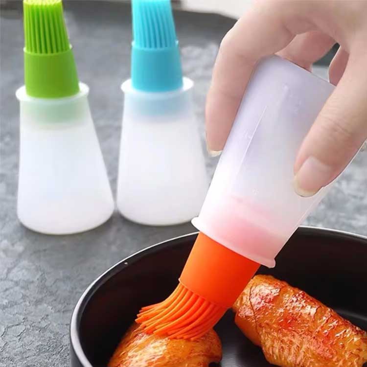 Squeezable silicone oil bottle brush BBQ/Pastry Basting Brushes Silicone Cooking Grill Barbecue Baking Pastry Oil/Honey/Sauce Bottle Brush