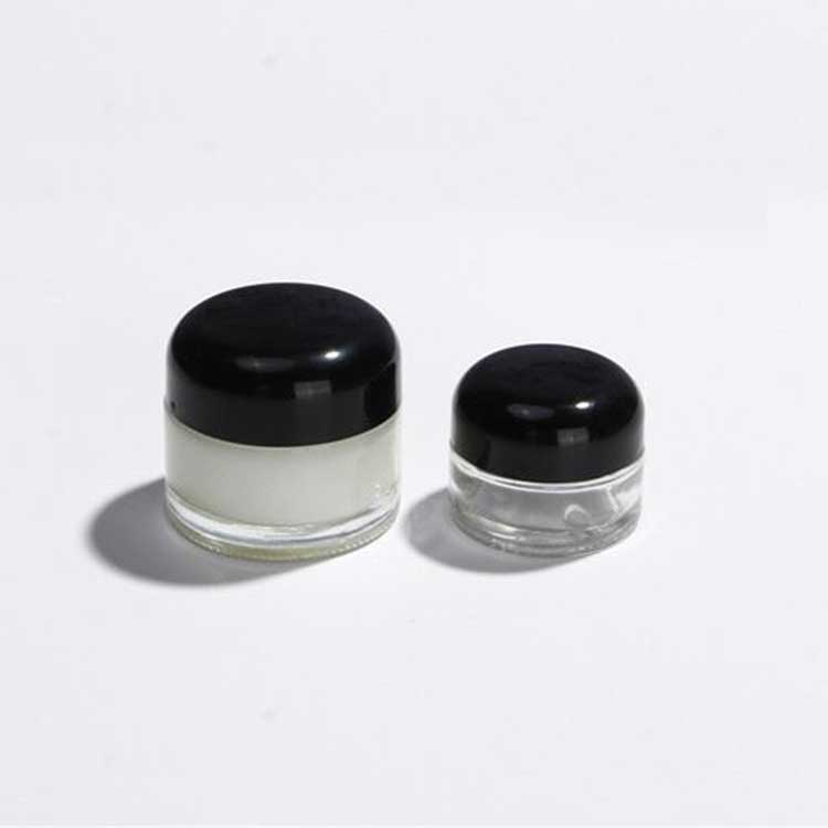 Luxury small empty glass makeup jars in bulk with factory price