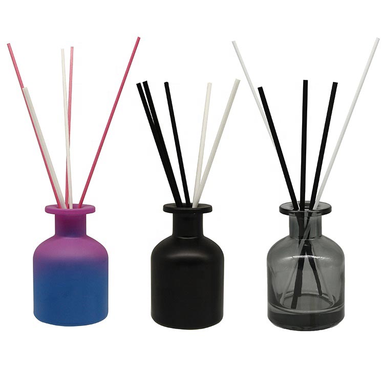 Refillable small 50ml coloured glass reed diffuser bottles