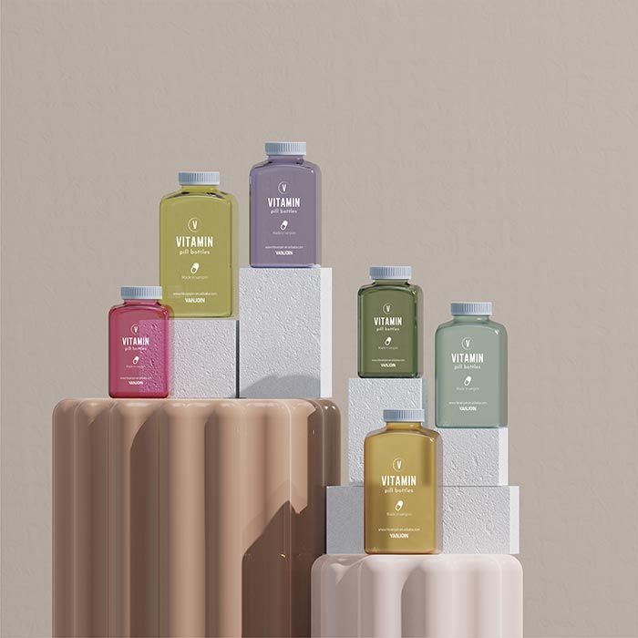 Empty Clear Plastic Pill Bottles small Plastic Square Solid Powder Container Reagent Storage Bottle with Screw Cap Empty Clear Plastic Pill Bottles small Plastic Square Solid Powder Container Reagent Storage Bottle with Screw Cap