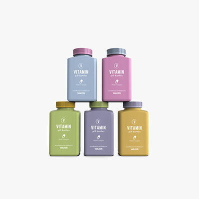 Empty Clear Plastic Pill Bottles small Plastic Square Solid Powder Container Reagent Storage Bottle with Screw Cap