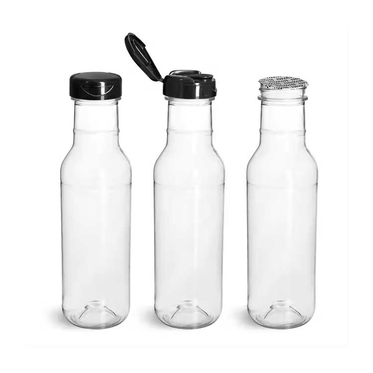 Wholesale squeezable 8oz plastic master sauce bottle with cap and liner for kitchen