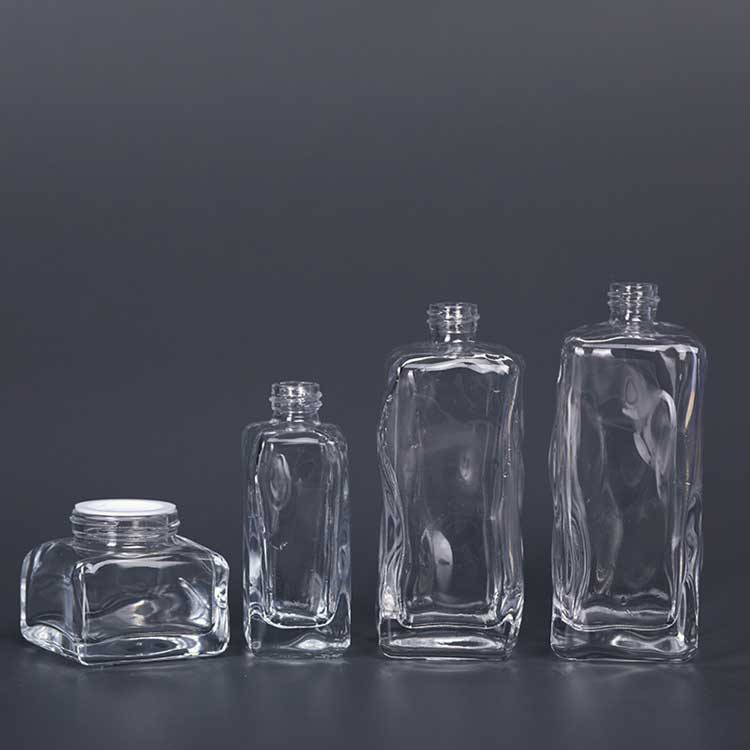 Luxury clear 120ml travel size glass makeup bottle from china supplier